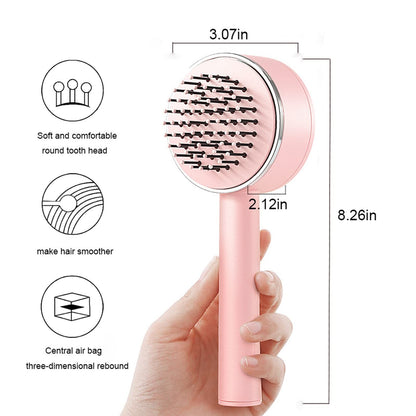 Professional Detangling Hair Brush with Self-Cleaning