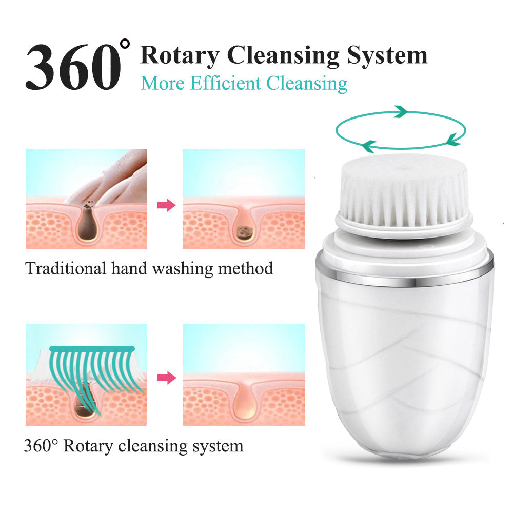 3-in-1 Electric Facial Cleanser: Pore Cleaner & Body Massager