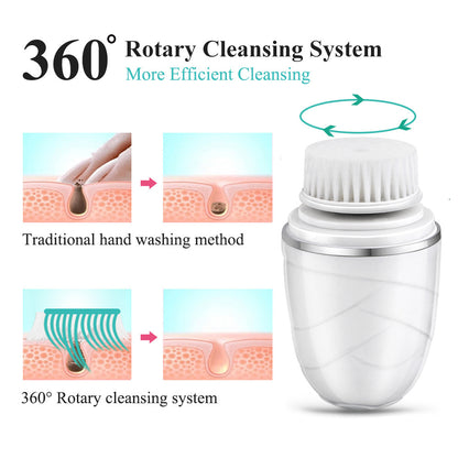 3-in-1 Electric Facial Cleanser: Pore Cleaner & Body Massager