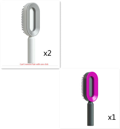 Self-Cleaning Anti-Static Hairbrush