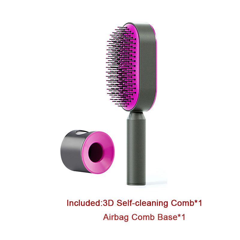 Self-Cleaning Anti-Static Hairbrush