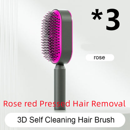 Self-Cleaning Anti-Static Hairbrush