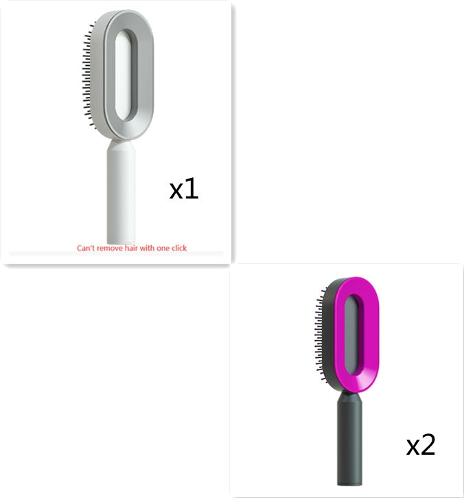 Self-Cleaning Anti-Static Hairbrush