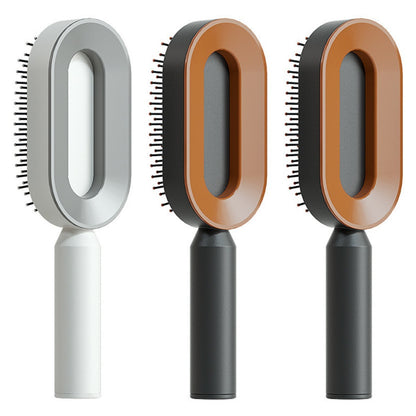 Self-Cleaning Anti-Static Hairbrush