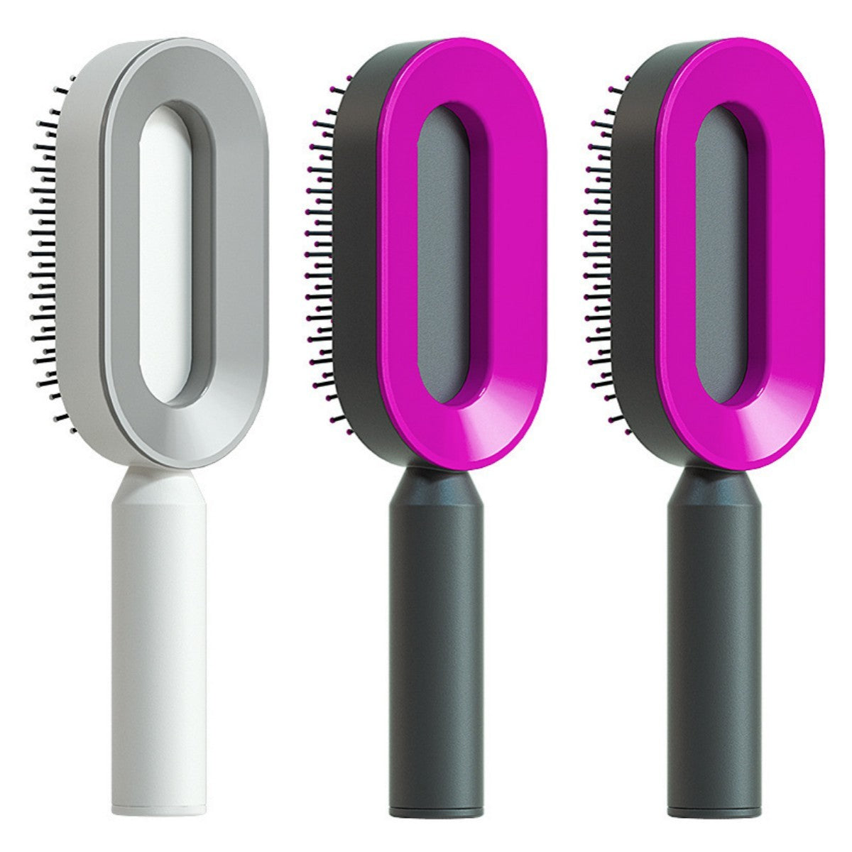 Self-Cleaning Anti-Static Hairbrush