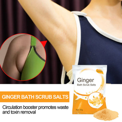 Ginger Bath Salt Scrub with Exfoliating Glove