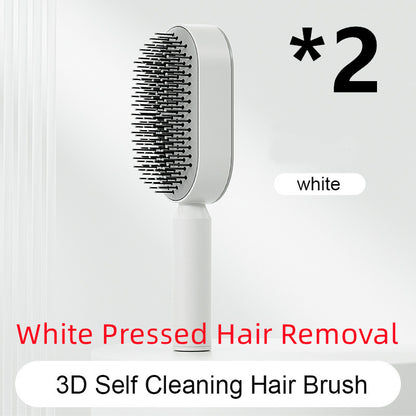 Self-Cleaning Anti-Static Hairbrush