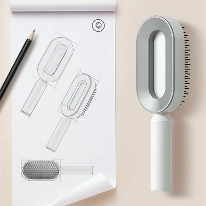 Self-Cleaning Anti-Static Hairbrush