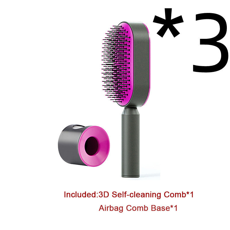 Self-Cleaning Anti-Static Hairbrush