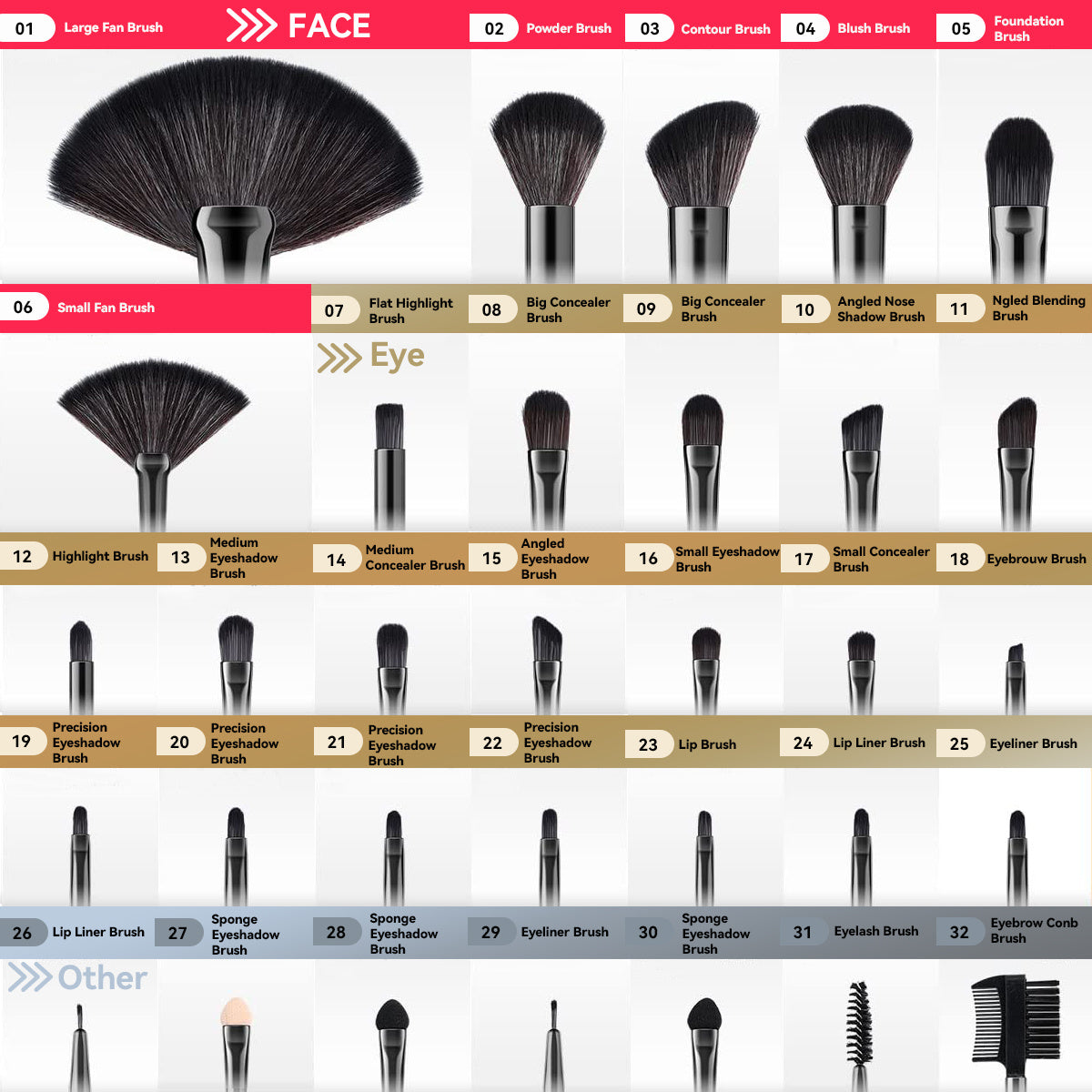 32-Piece Makeup Brush Set