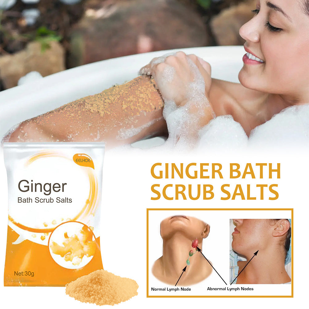 Ginger Bath Salt Scrub with Exfoliating Glove