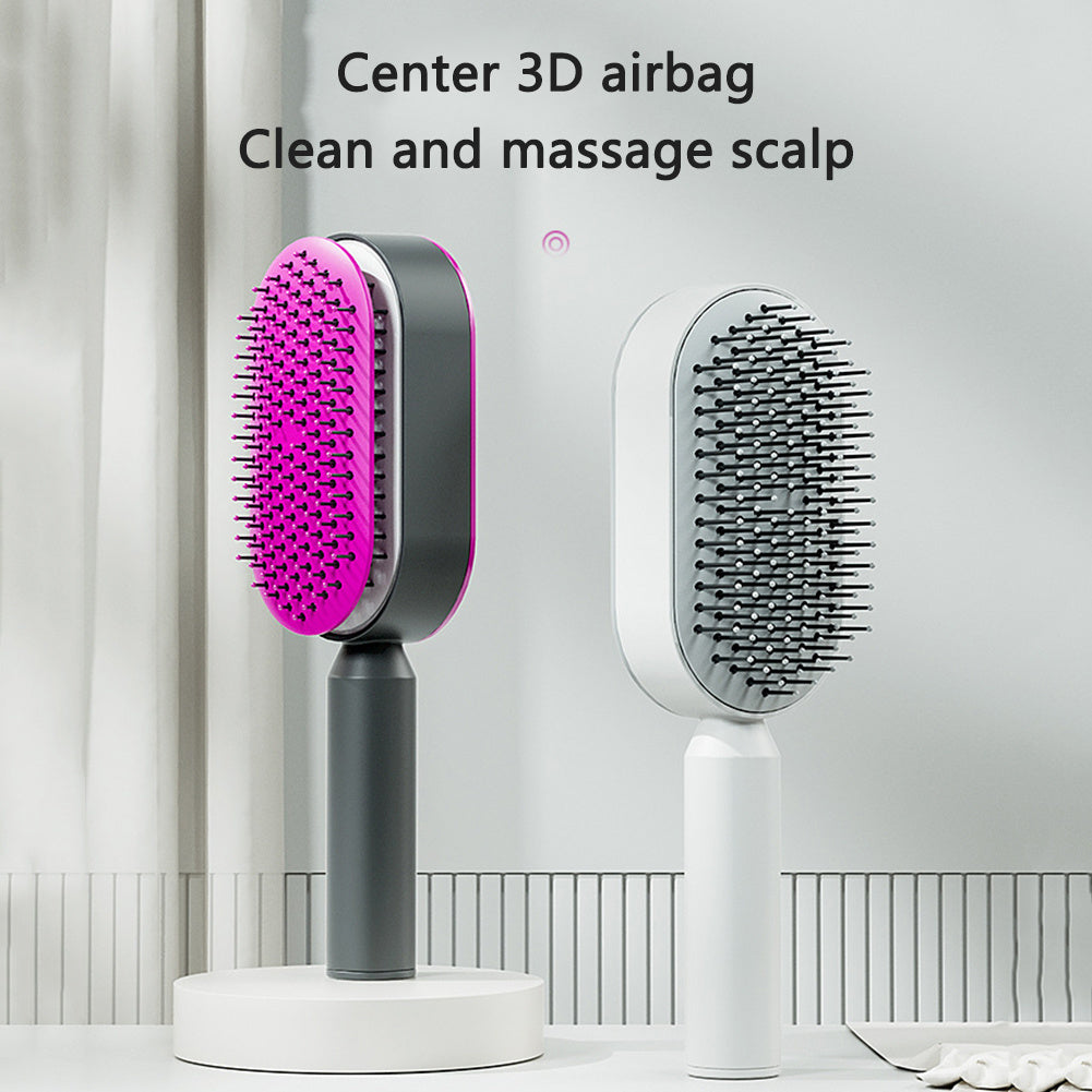 Self-Cleaning Anti-Static Hairbrush