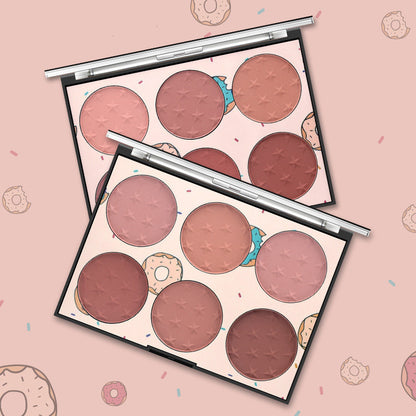 Skin-Friendly Rouge Palette: Six Shades of Natural Blush