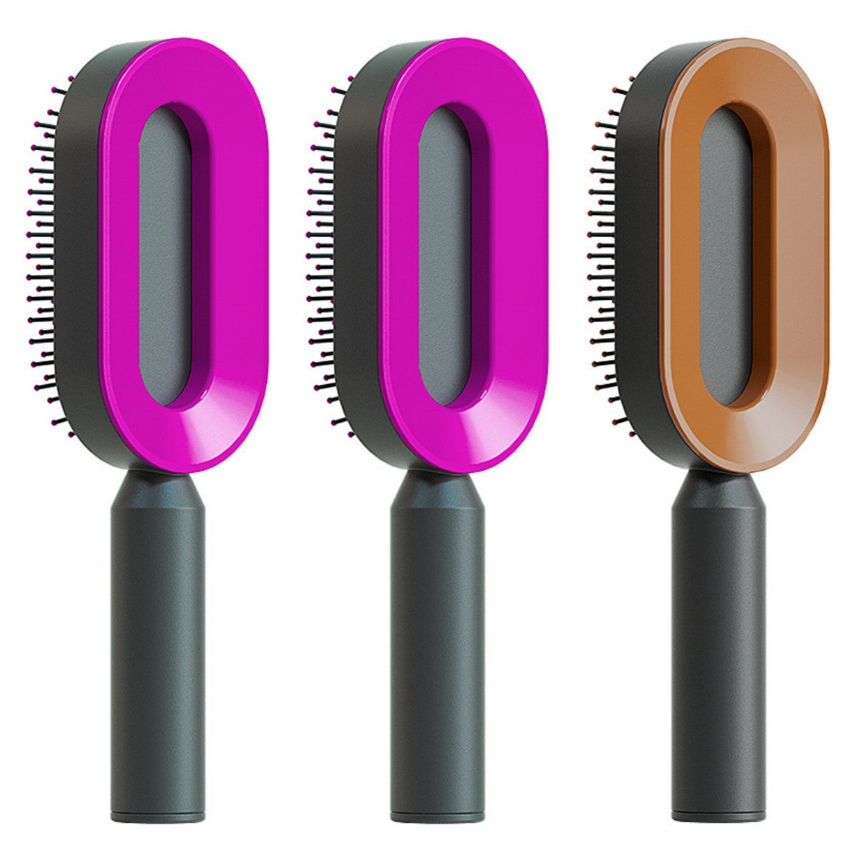 Self-Cleaning Anti-Static Hairbrush