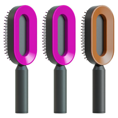 Self-Cleaning Anti-Static Hairbrush