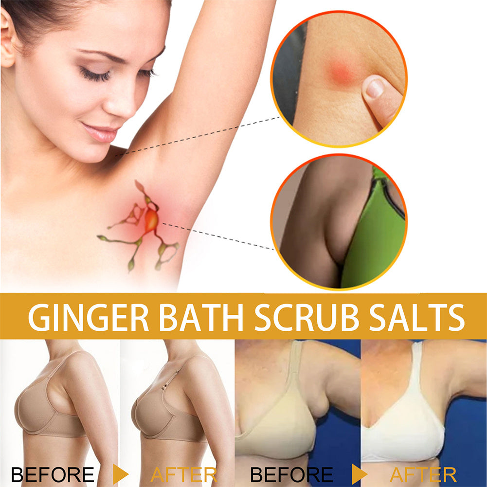 Ginger Bath Salt Scrub with Exfoliating Glove