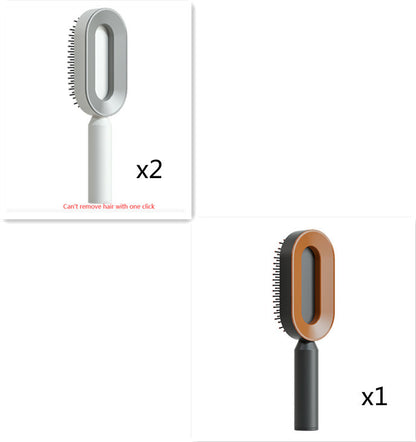 Self-Cleaning Anti-Static Hairbrush