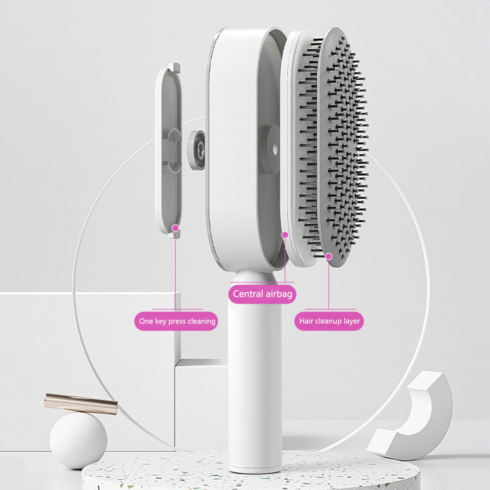 Self-Cleaning Anti-Static Hairbrush