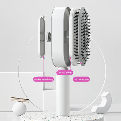 Self-Cleaning Anti-Static Hairbrush