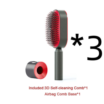 Self-Cleaning Anti-Static Hairbrush