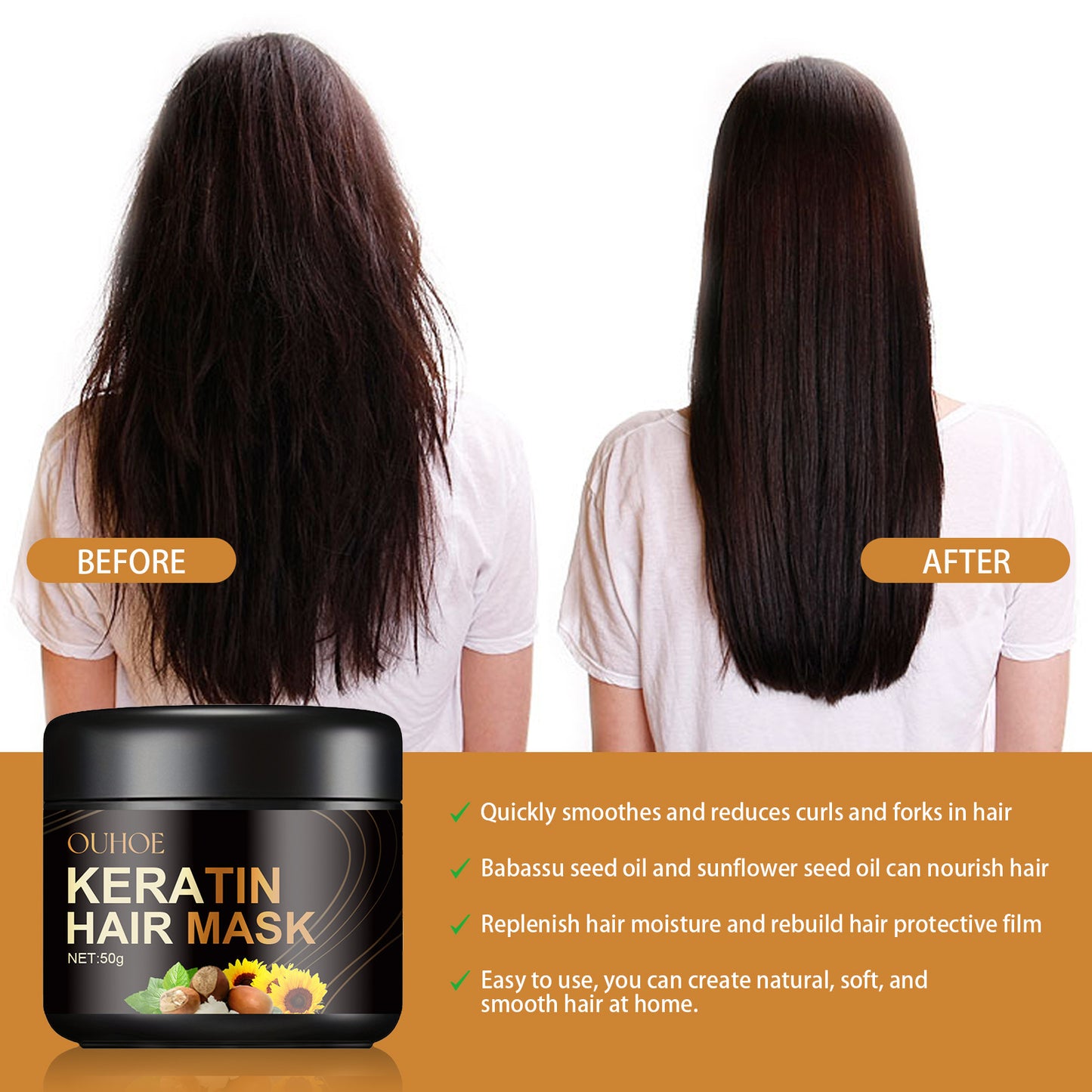 Keratin Deep Nourishing Soft Hair Repair Hair Mask