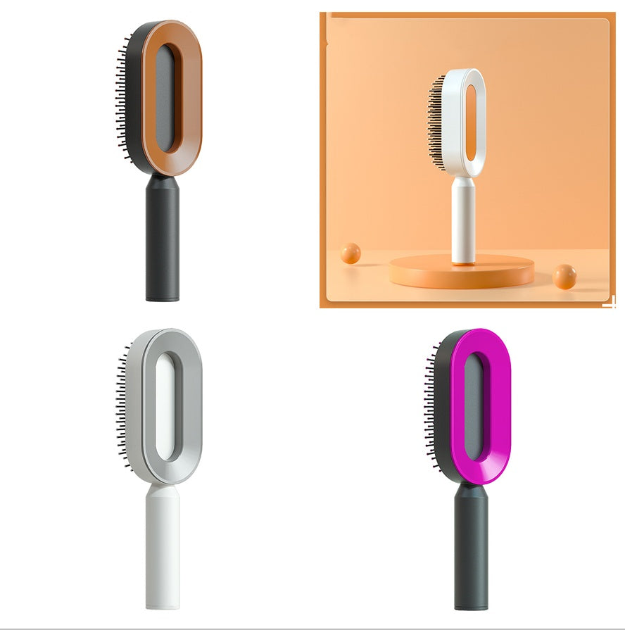 Self-Cleaning Anti-Static Hairbrush