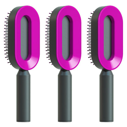 Self-Cleaning Anti-Static Hairbrush