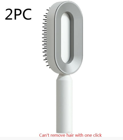 Self-Cleaning Anti-Static Hairbrush