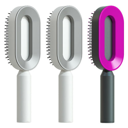 Self-Cleaning Anti-Static Hairbrush